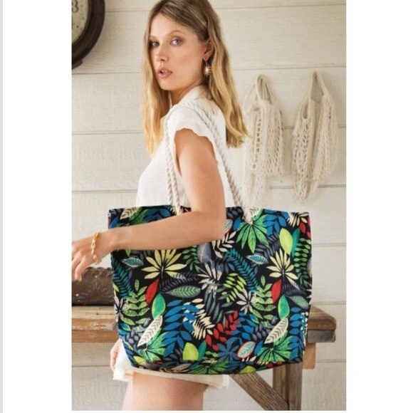 Beach tote with rope handles outlet