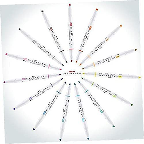 Mildliner Double Ended Highlighter Set, Chisel and Bullet Tips, Assorted Ink Col - Picture 6 of 11