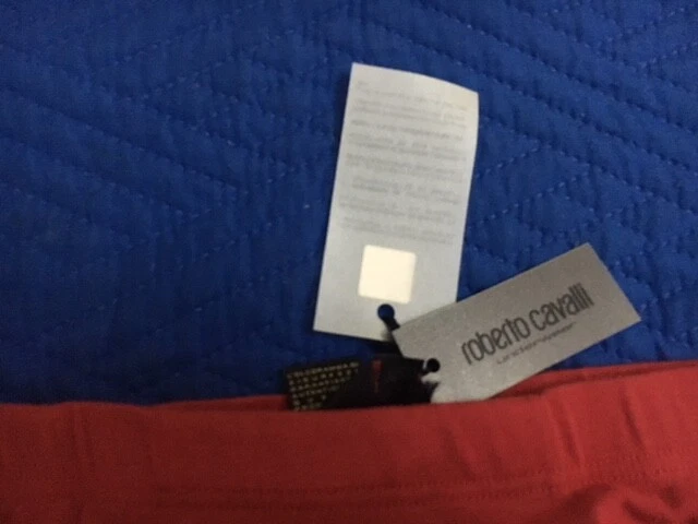 slip uomo roberto cavalli underwear slip's intimo rosso 48 SCRITTA ORO IDEA GIFT - Immagine 4 di 4