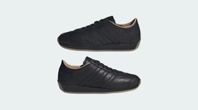 Adidas Originals Country JAPAN Men's Shoes Black Leather