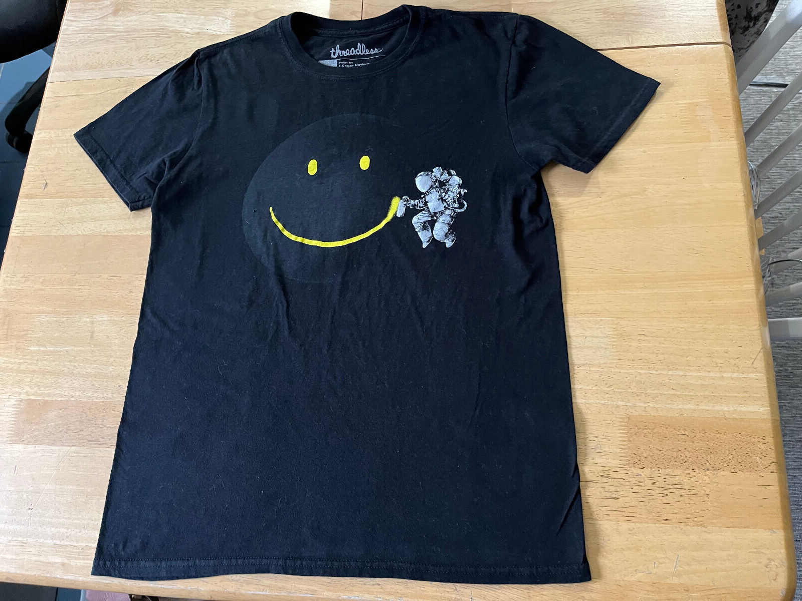 2 Threadless Smiley Face  Swing Moon Astronaut Gr… - image 3