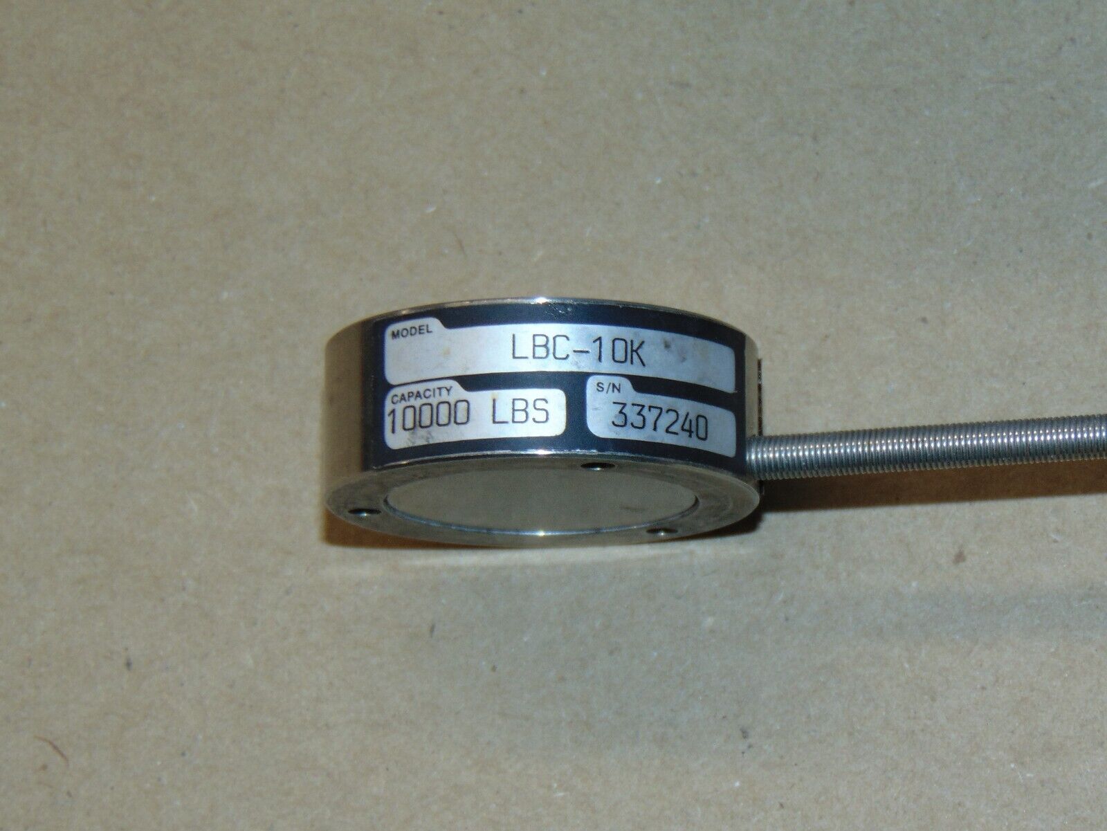 TRANSDUCER TECHNIQUES LBC-10K LOW PROFILE LOAD CELL 10,000LBS Quantity Available