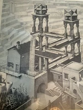 Vintage Mid Century Art Prints Set Of Two MC Escher