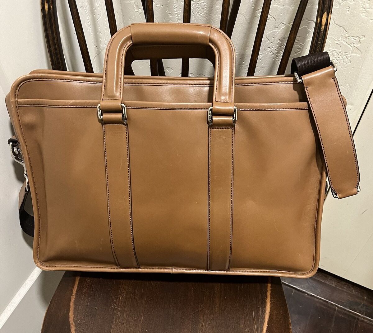 Coach Briefcase Brown Tan Lexington Leather Embassy F70662 Coach Briefcase Brown Tan Lexington Leather Embassy F70662