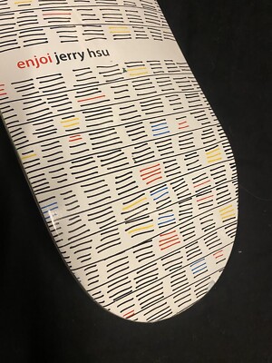 RARE Enjoi Jerry Hsu Patterns Skateboard Deck Vintage Pro Model in