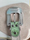 B.B. Simon Green Swarovski Crystal Studded Leather Belt  — photo 5