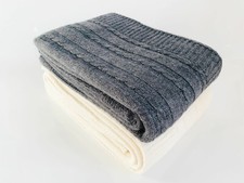 Image of BED/SOFA LARGE MOHAIR THROWS KNITTED STYLE by Wood & Cotton Co.