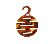 Vintage 70s Norbert Acrylic Tortoiseshell Hanging Tie Scarf Holder USA Made