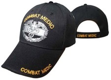 New Black Combat Medic US Army Hat Ball Cap Veteran Military