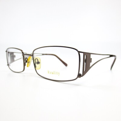 Reality R 3774 BROWN Eyeglasses Frames Rectangular Full Rim 51-18-135