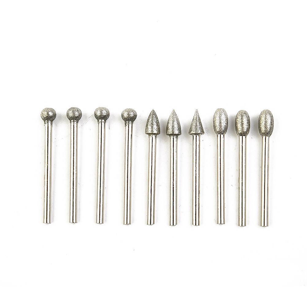 Electroplated Burr Drill Bits Carving Engraving Cutting Polishing Metal