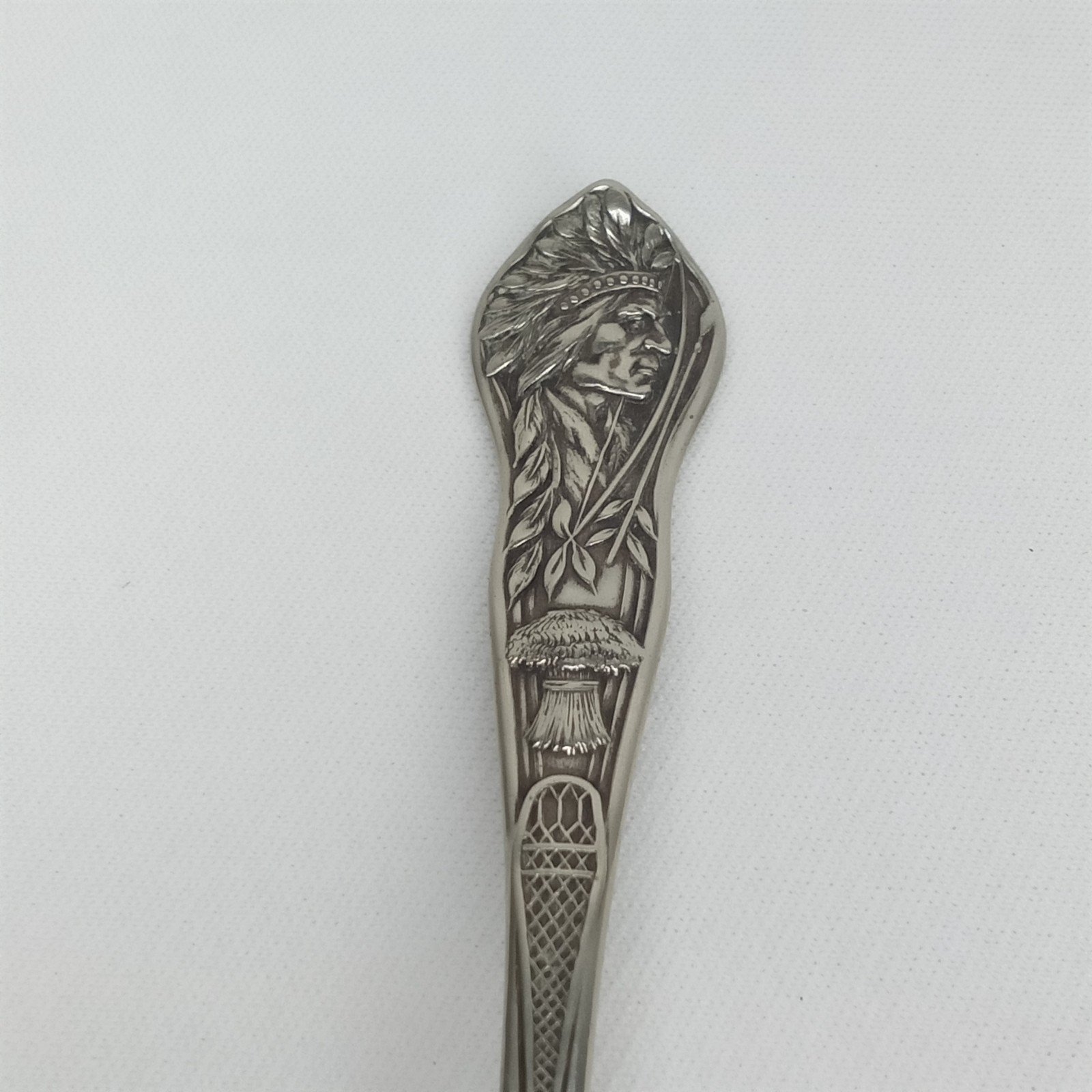 Antique Promotional Souvenir Spoon Old Sleepy Eye Unity Silver Co 1900s