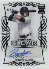 2021 Leaf Trinity Clear Auto Green 53/75 Roberto Campos #CA-RC3 Auto 16o7