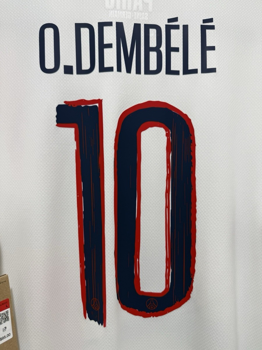 Dembele #10 Mens LARGE Nike Paris Saint-Germain Away STADIUM