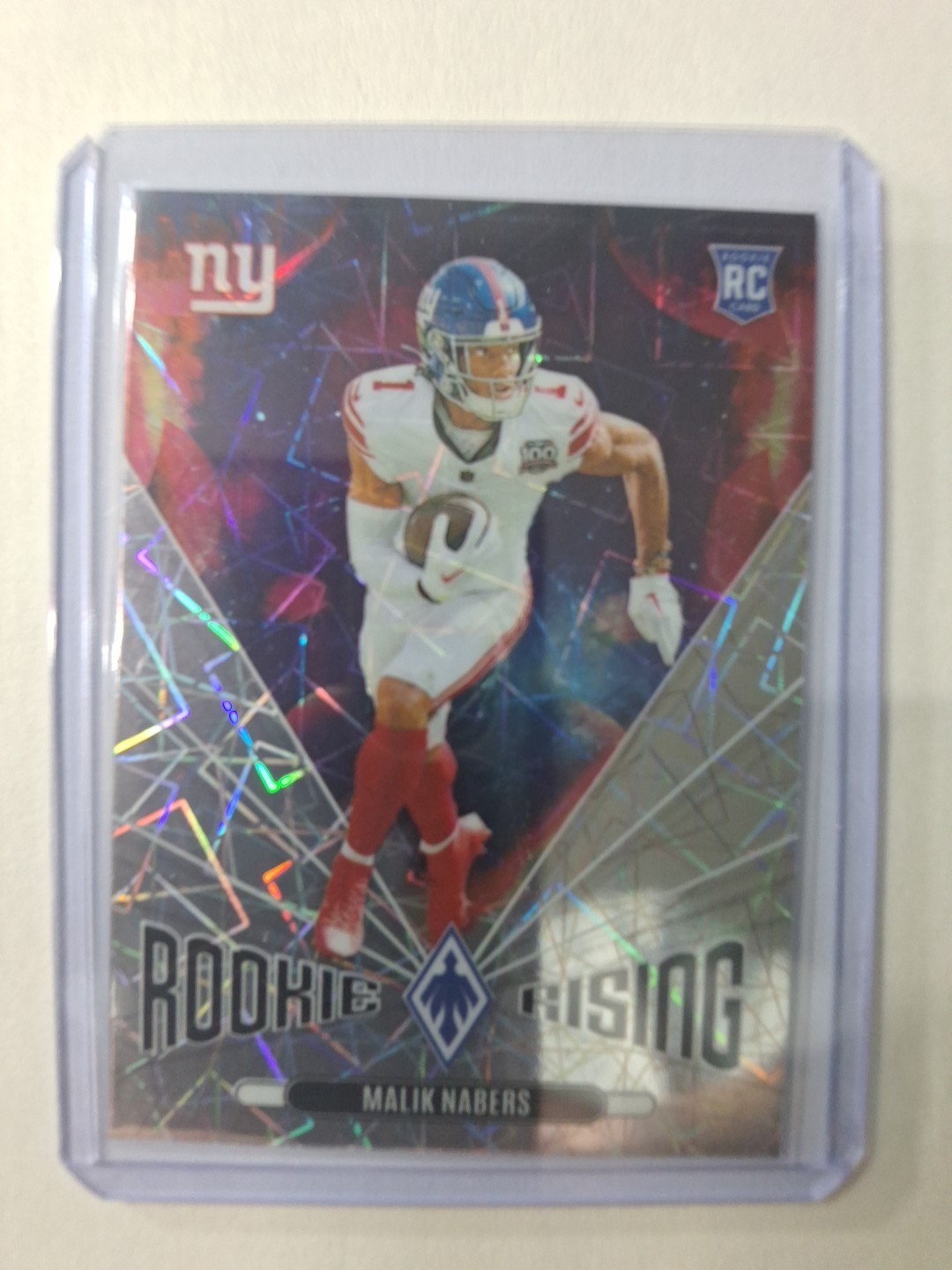 Malik Nabers 2024 Panini Phoenix - Rookie Rising #RR-MNS Lazer (RC)