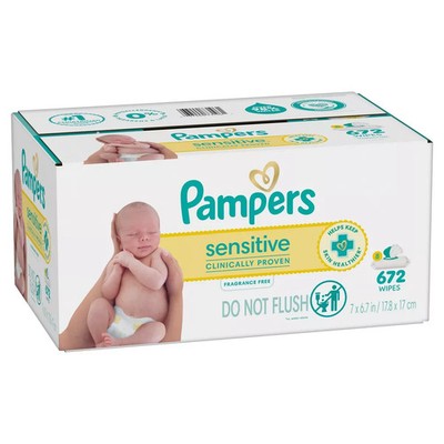 Pampers Sensitive Baby Wipes- 672 count- Fragrance Free-FREE SHIPPING!