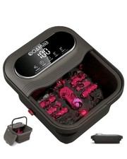 Collapsible Foot Spa with Heat, Bubble and Temp Control, Foot Bath Massager