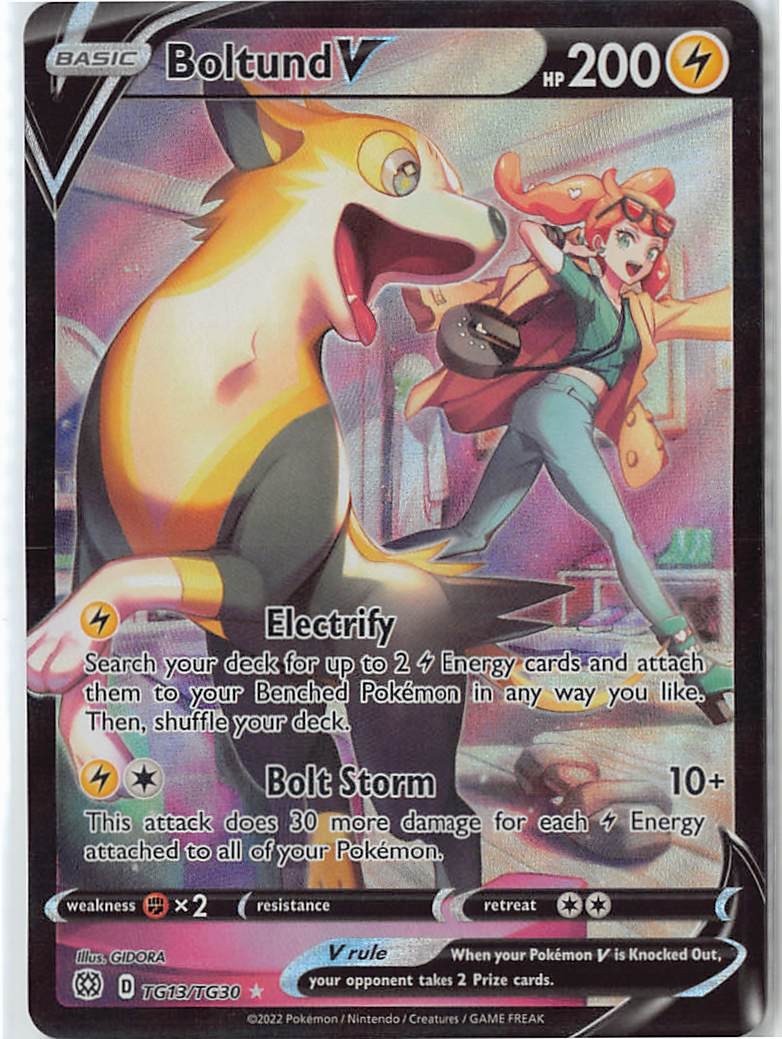 Boltund V TG13/TG30 Holo V Rare Brilliant Stars Trainer Gallery Pokemon NM