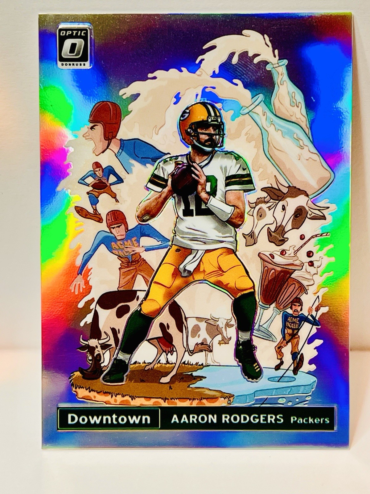 Aaron Rodgers 2020 Panini Donruss Optic Downtown Case Hit SSP Packers