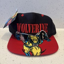 NWT Vintage Wolverine Marvel Comics X-Men Mutant Gear 90's Snapback Cap Hat Red