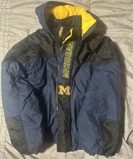 Vintage Starter Jacket Youth Size L University Of Michigan Wolverines