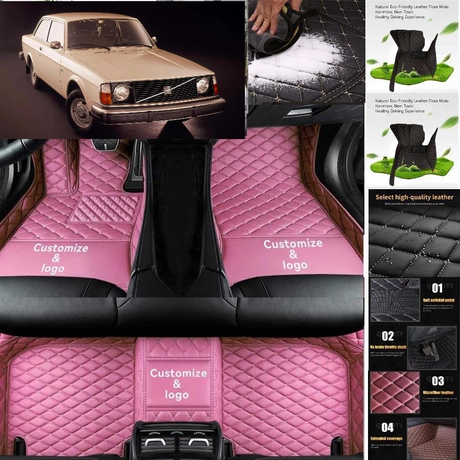 For Volvo 240 Car Floor Mats Anti-Slip Carpets Handmde Liners - Изображение 3 из 4