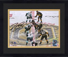 Framed Jared McCann Seattle Kraken Signed 8x10 First Franchise Face-Off Photo