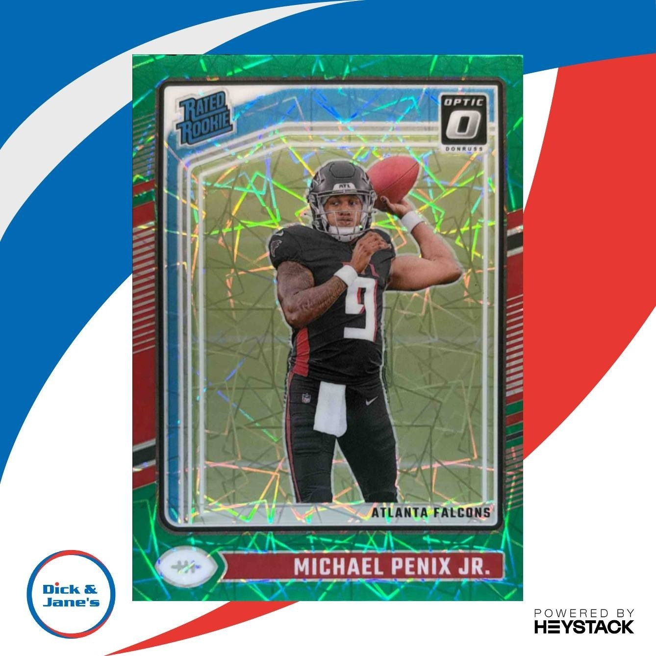 2024 Donruss Optic Michael Penix Jr. Green Velocity #279 Atlanta Falcons