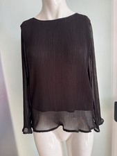 Chiffon Bluse Plissee Optik Von Zara Gr 36 S 