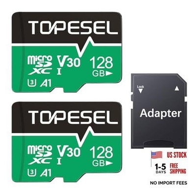 128GB Micro SD Card 2 Pack with Adapter, High Speed TF Card, Memory 128GB x2