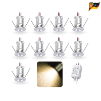 Mini LED Spot Einbaustrahler 1W 12V 9 StüCk Silber Warmweiß 3000K 30