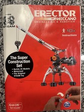 Erector 19206 Meccano Super Construction Motorized Building Set 96.7 complete