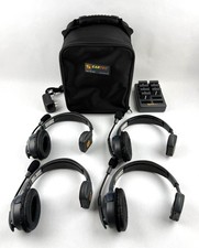 Eartec - 4 UltraLITE-HD Full Duplex Wireless Remote Headsets  7 Batteries Read