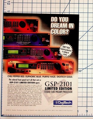 1995 DigiTech GSP-2101 Limited Edition Studio Tube Preamp Magazine Ad