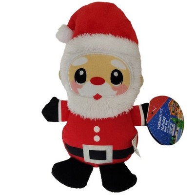Vibrant Life 10 inch Holiday Dog Toy Santa With Squeaker Chew Level 2 Plush