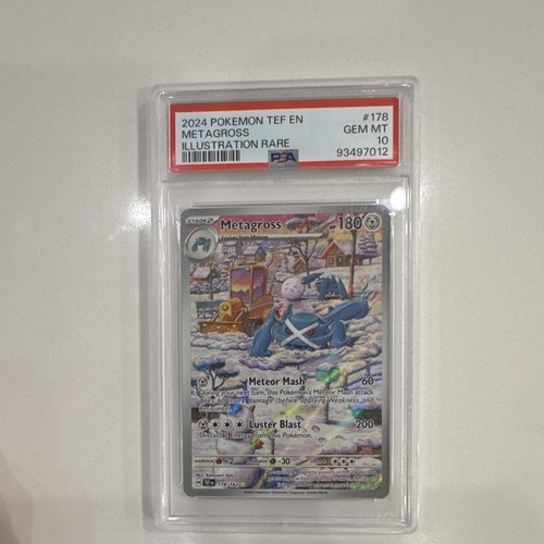 Pokemon PSA 10 Metagross 178/162 Temporal Forces EN Holo Illustration Rare 2024