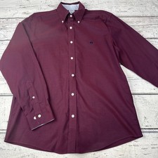 Brooks Brothers 1818 Original Polo Shirt Regular Fit Non Iron Stretch LS Maroon