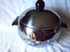Vintage West Bend Chrome Bakelite Penguin Hot Cold Server Ice Bucket-MCM Style