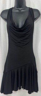 Meshki Women's Floriana Ruffle Mini Dress Black NWT Size XXS Tie Back