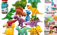Dinosaur Bath Toys for Toddler Baby Bathtub Shower Water Pool Toys No Hole