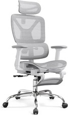 Ergonomic Mesh Office Desk Chair with Footrest - Heavy Duty High Back Reclining