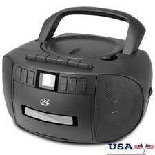 Portable Cassette CD Radio Boombox AM FM Speaker Aux In Recorder Player New