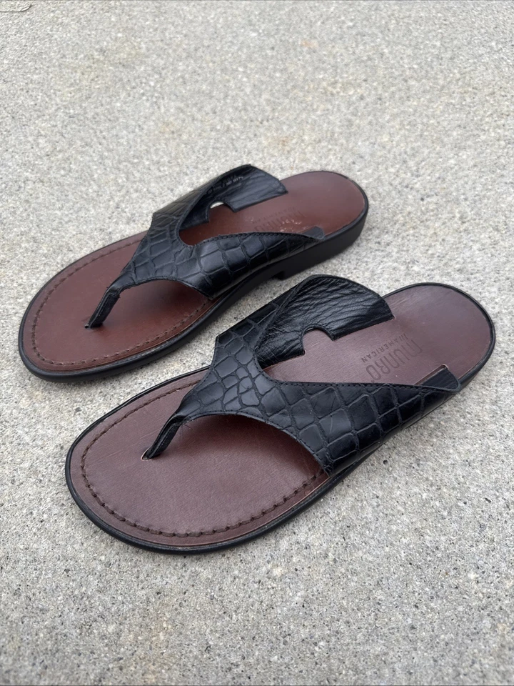 Munro American Women's Size 8M Black Leather Sculpted Munro Sport Sandal - Image 4 of 4