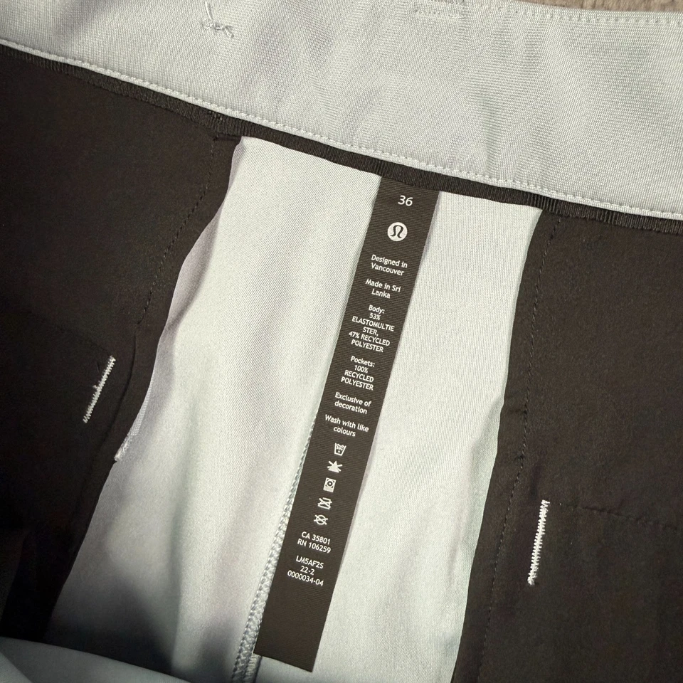 Брюки мужские Lululemon 36x30 синие комиссия приталенные варпстрем Chino M5AF2S - Изображение 3 из 4