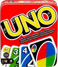 UNO Family Card Game with Tin Case Travel Friendly