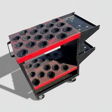 HUOT Tool Scoot Tool Cart For CAT 40 BT40 NMTB Fits 35 Tools Black/Red (Used)