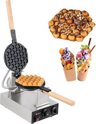 Electric Bubble Waffle Maker Machine 1400W Non-stick Egg Waffle Maker for Home