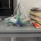 Vintage Murano Art Deco Swirling Glass Basket