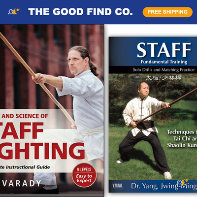 Bundle: STAFF Book & DVD - Art of Bo Staff, Kung Fu Techniques & Fundamentals