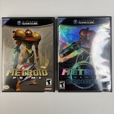 Metroid Prime 1 and 2 Gamecube Nintendo Bundle Lot Complete Box Tested Manuals